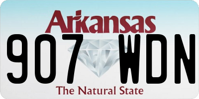 AR license plate 907WDN