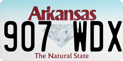 AR license plate 907WDX