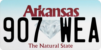 AR license plate 907WEA