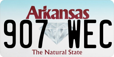 AR license plate 907WEC