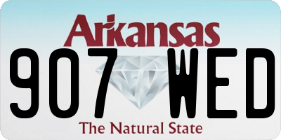 AR license plate 907WED