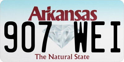 AR license plate 907WEI