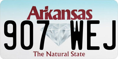 AR license plate 907WEJ