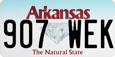 AR license plate 907WEK