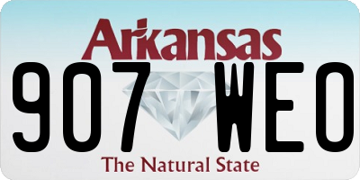 AR license plate 907WEO