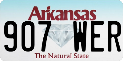 AR license plate 907WER