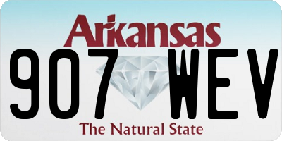 AR license plate 907WEV