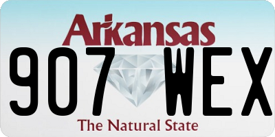 AR license plate 907WEX