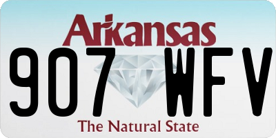 AR license plate 907WFV
