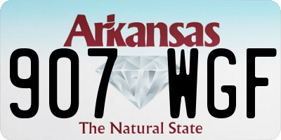 AR license plate 907WGF