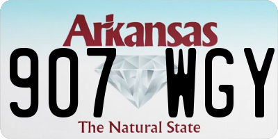 AR license plate 907WGY