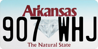 AR license plate 907WHJ