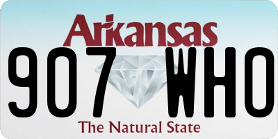 AR license plate 907WHO