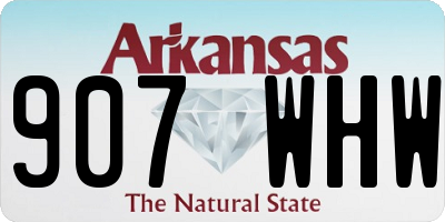 AR license plate 907WHW