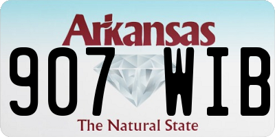 AR license plate 907WIB
