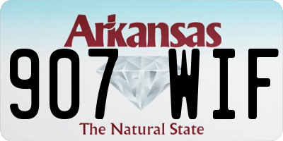 AR license plate 907WIF