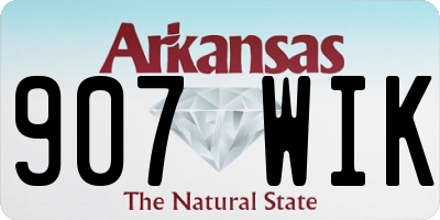 AR license plate 907WIK
