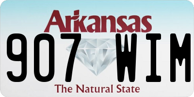 AR license plate 907WIM