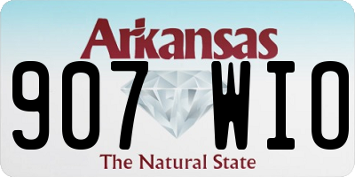 AR license plate 907WIO