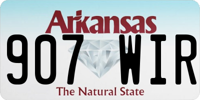 AR license plate 907WIR