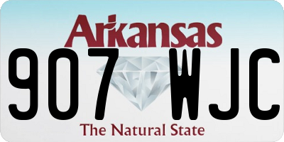 AR license plate 907WJC
