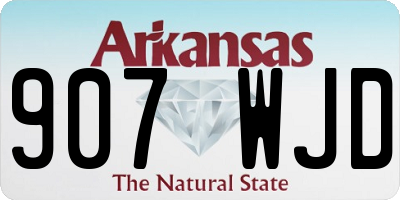 AR license plate 907WJD