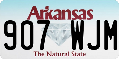 AR license plate 907WJM