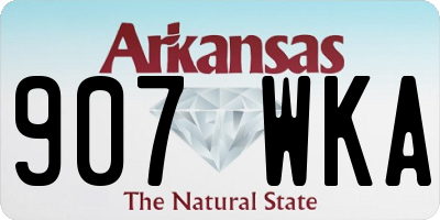 AR license plate 907WKA