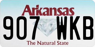 AR license plate 907WKB
