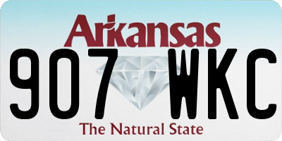 AR license plate 907WKC