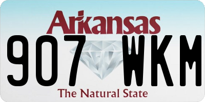 AR license plate 907WKM