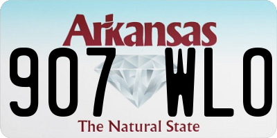 AR license plate 907WLO