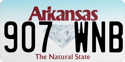 AR license plate 907WNB