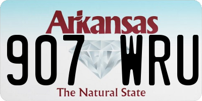AR license plate 907WRU