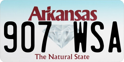 AR license plate 907WSA
