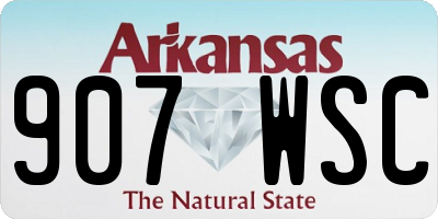 AR license plate 907WSC