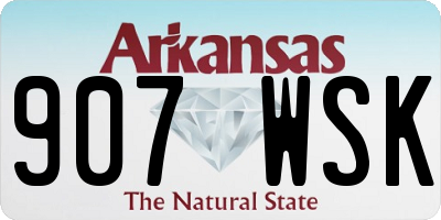 AR license plate 907WSK