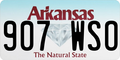 AR license plate 907WSO