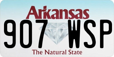 AR license plate 907WSP