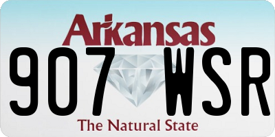 AR license plate 907WSR