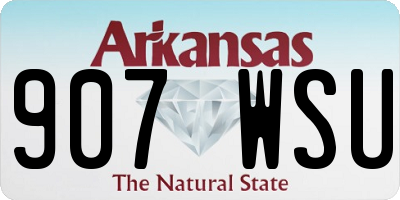 AR license plate 907WSU