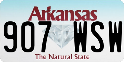 AR license plate 907WSW