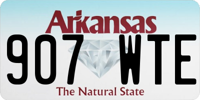AR license plate 907WTE
