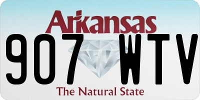 AR license plate 907WTV