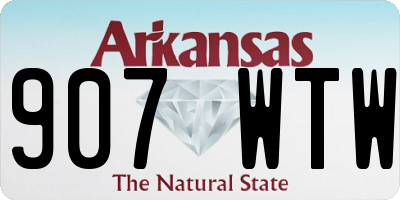 AR license plate 907WTW