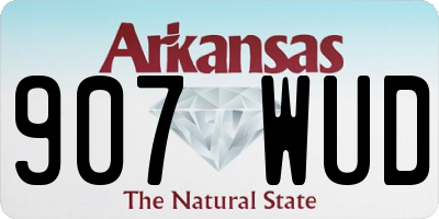AR license plate 907WUD