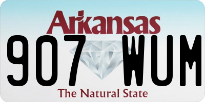 AR license plate 907WUM