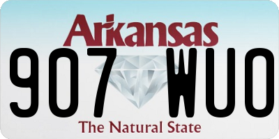 AR license plate 907WUO