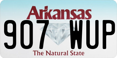 AR license plate 907WUP
