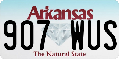 AR license plate 907WUS
